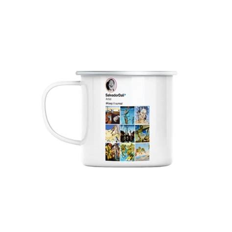 Mug En Métal Emaillé Salvador Dali Réseaux Sociaux Peinture Peintre