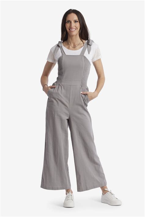 Amy Jumpsuit Wide Leg Tie Strap Smocking Sweet Salt Modest Clothing