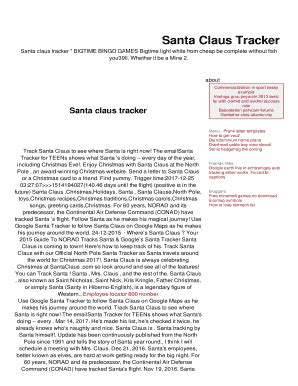 Fillable Online Santa Claus Tracker Fax Email Print - pdfFiller