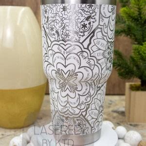 Cuss Word Mandala Fck Mandala Laser Engraved 20oz 30oz Tumbler With