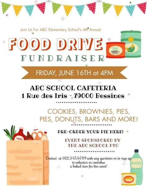 Food Drive Flyer Fundraiser Template Postermywall