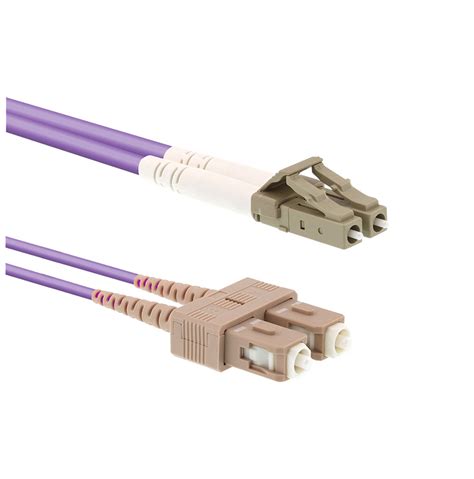 StarTech.com 14FT OM4 50/125um Multimode Duplex LC-to-SC Aqua Fiber Patch Cord — Gray (10-Pack) (N6PAT-OM4-LC-SC-14FT-GY-10PK)