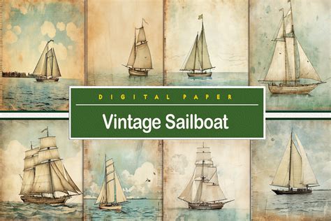 Vintage Sailboat | Creative Market