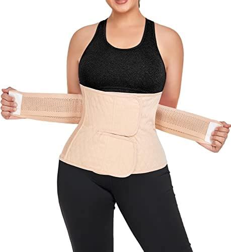 Amazon Trendyline Women Postpartum Girdle Corset Recovery Belly Band Wrap Belt Nude Small