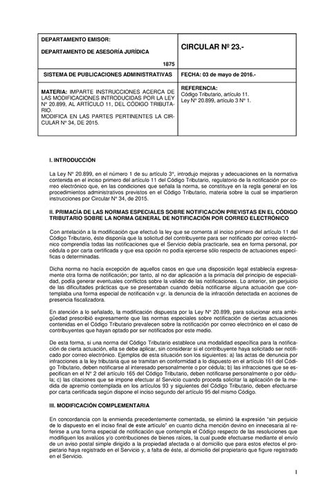 Circu Notificaciones Departamento Emisor Departamento De