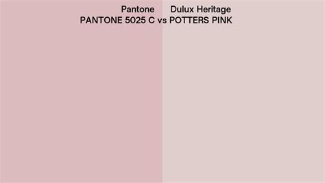 Pantone 5025 C Vs Dulux Heritage Potters Pink Side By Side Comparison