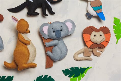 Felt Animals Kids Felt Australian Learning Toys Christmas Etsy