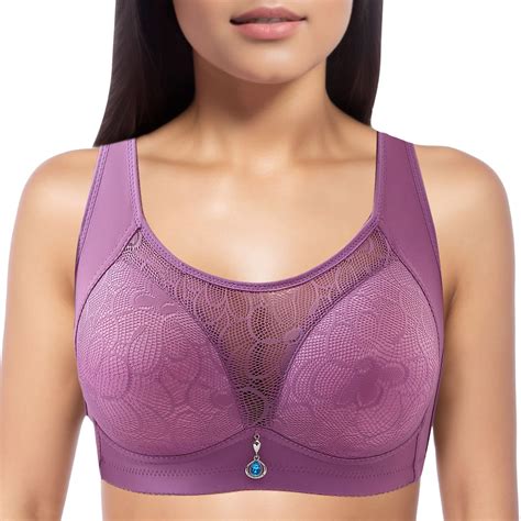 EHRWE Push Up Lace Bra For Women Wireless With Seamless Smooth Comfort