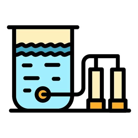 Icône Du Système De Filtre à Liquide Contour Icône Vectorielle Du