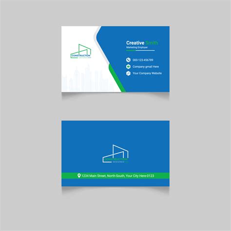 Business Card Design Template 21126955 Vector Art at Vecteezy