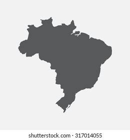 Brazil Country Border Map Stock Vector (Royalty Free) 317014055 | Shutterstock