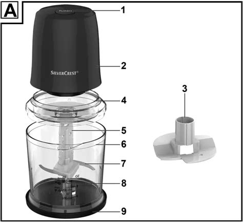 SILVERCREST SMZ 260 J1 Mini Chopper Blender Instruction Manual