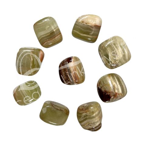 Green Onyx Tumbled Stones New Jersey Oceanic Linkways Inc