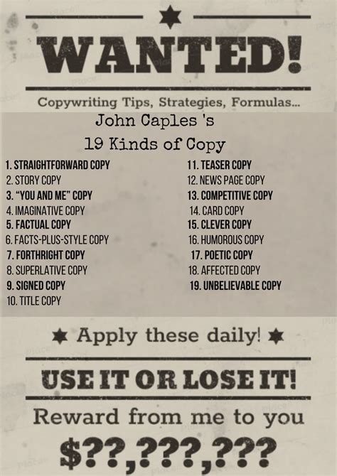 Copywriting Tips, Strategies, Formulas 