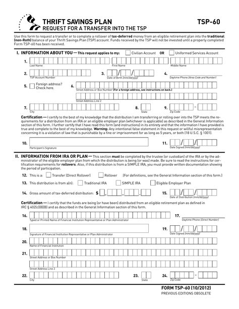 Tsp60 Form ≡ Fill Out Printable Pdf Forms Online