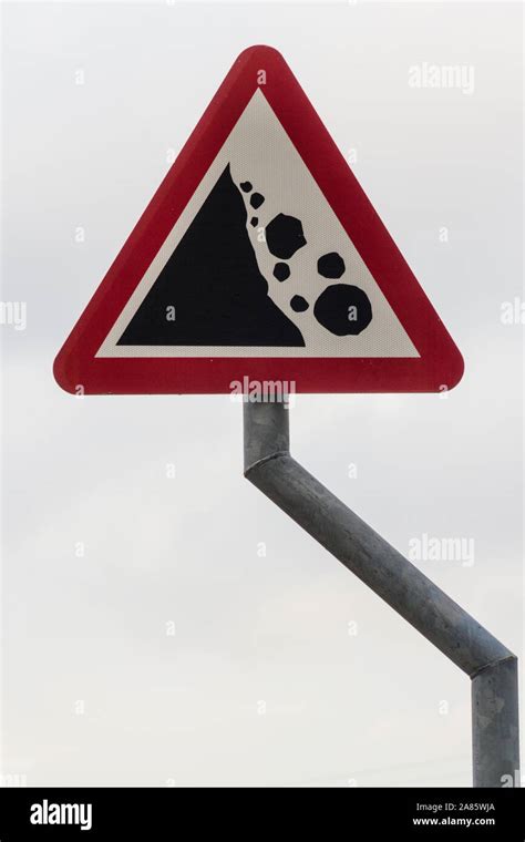 Falling Rocks Road Sign