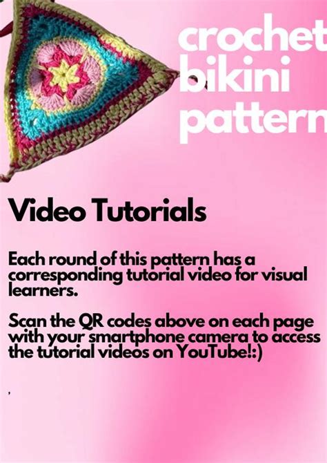 Crochet Bikini Pattern With Flower Motif DIY Swimwear Tutorial Etsy