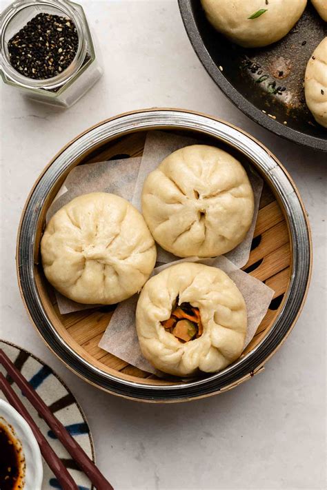 Yeast Free Stuffed Bao Buns Steamed Panfried Okonomi Kitchen