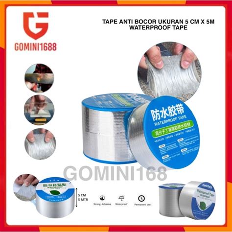 Jual Tape Anti Bocor M Foil Butyl Aluminium Waterproof Perekat Lakban