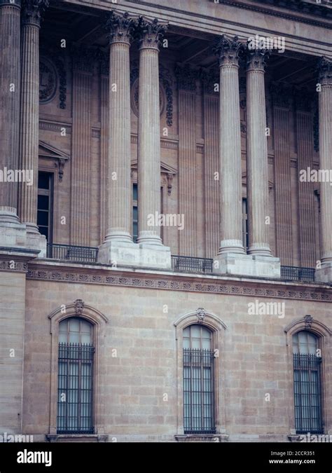 Vertical Shot From Louvre Museum Paris France Stock Photo Alamy