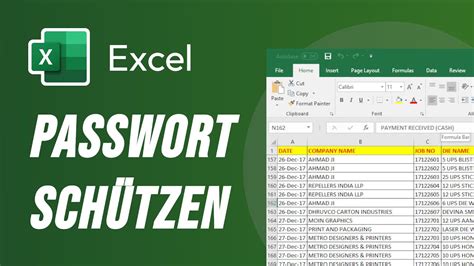 Excel Datei Mit Passwort Sch Tzen Youtube