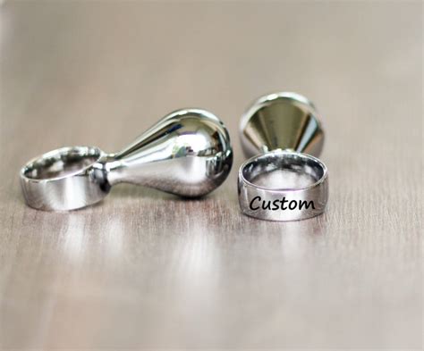 Metal Small Custom Engraved Butt Plug Steel Anal Plug For Beginner Personalized Plug With Text