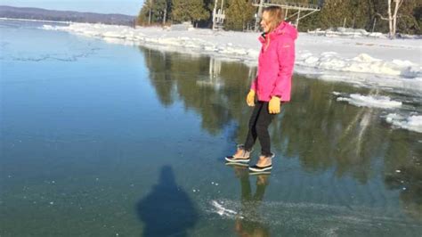 Walking On Water Crystal Clear Ice Forms On Lake Charlevoix In Michigan Abc7 San Francisco