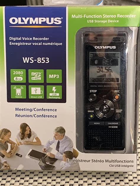 Olympus® WS-853 8GB Digital Voice Recorder, Black | Reverb