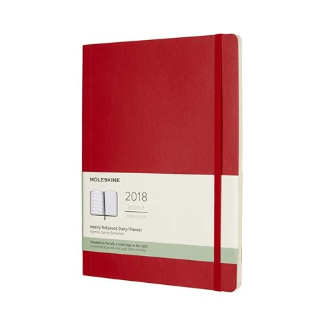 Agenda Moleskine 2018 Scarlet Red Extra Large Weekly Moleskine