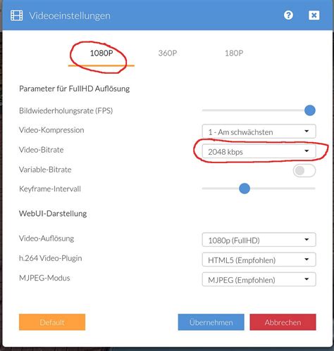 Video Bitrate Ndert Sich In Full Hd Instar Forum