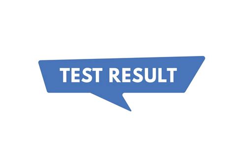 Test Result Text Button Test Result Sign Icon Label Sticker Web