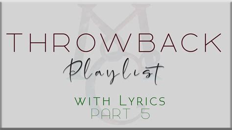 Throwback Playlist With Lyrics Part 5 Alanis Morissette Toni Braxton