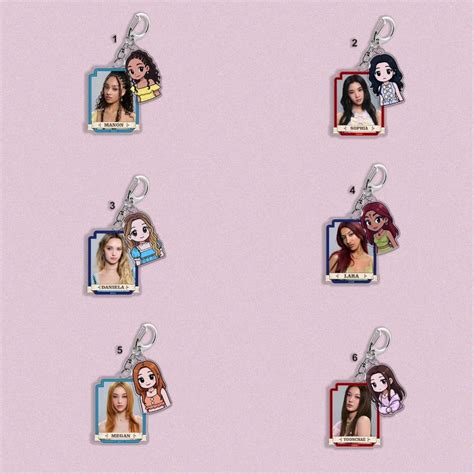 katseye sis soft  strong acrylic keychain pin light stick accessory