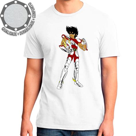 Camiseta Seiya Pegaso Camisa Cavaleiros do Zodíaco Ah01054 Elo7