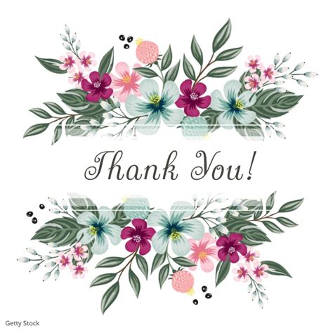 Green Floral Thank You Instagram Post Template Postermywall