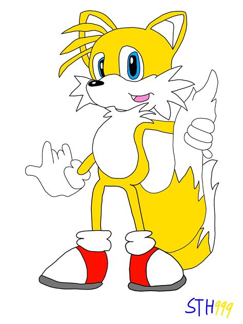 A Cute Drawing Of Tails I Drew On Paper And Turn It To Digital R Milesprower