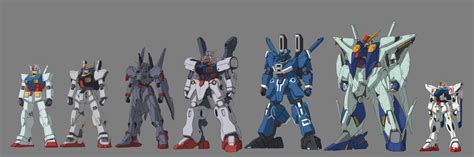 Rx 78 2 Xi Gundam Gundam Mk Ii F91 Gundam Gundam Mk V And 2 More Gundam And 8 More Drawn