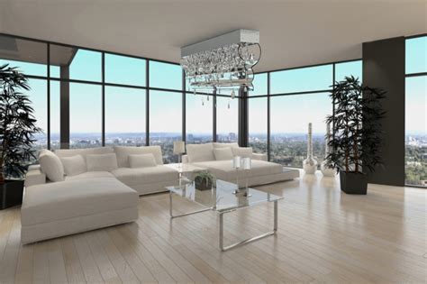 Luxusní lustr moderního designu v moderním interiéru, výrobce osvětlení ...