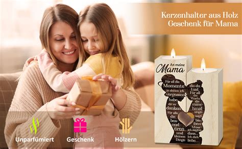 Amazon de Vetbuosa Mutter Tochter Geschenk Kerzenständer Mama