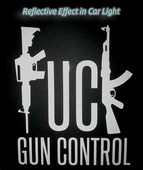 Buy Fuck Gun Control AR15 Assault Rifle Gun Rifle Vinyl Decal Sticker