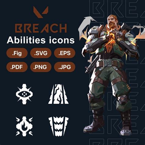 Buy Valorant Breach Agent Abilities Icons Svg Png Eps Pdf Figma Online