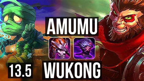 AMUMU Vs WUKONG JNG 5 0 8 Rank 9 Amumu TR Challenger 13 5