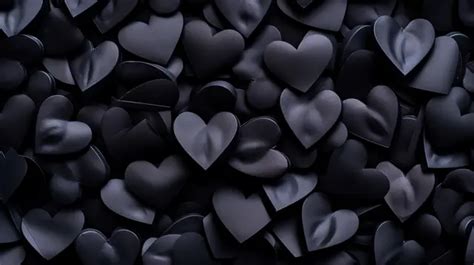 Texture Of Black Paper Hearts Background, Heart Texture, Black Heart ...