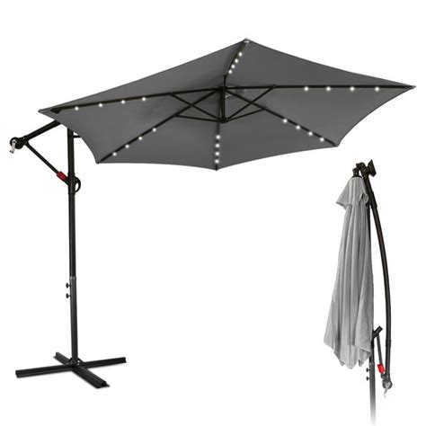 Parasol Avec Led Cm Parasol De Jardin Balcon Rond Fonction D