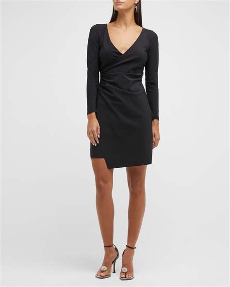 V Neck Ruched Dress Neiman Marcus