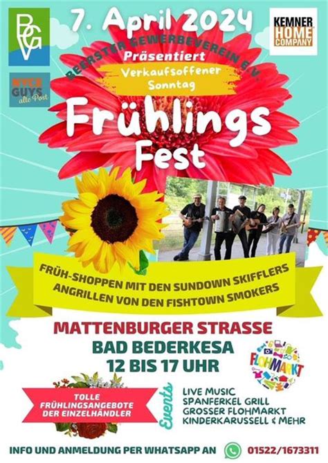 Fr Hlingsfest Mit Verkaufsoffenem Sonntag In Bad Bederkesa