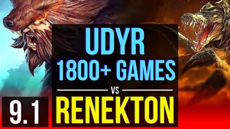 UDYR Vs RENEKTON TOP 1800 Games 3 Early Solo Kills 10 Solo Kills