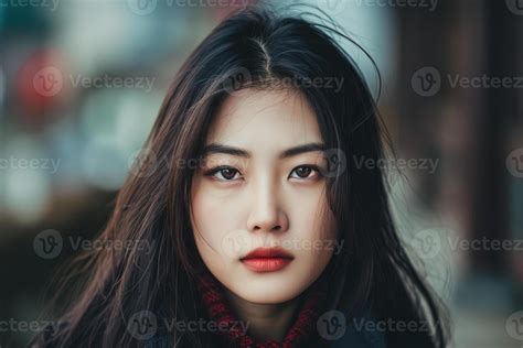 Intense gaze - young asian woman portrait 47336679 Stock Photo at Vecteezy