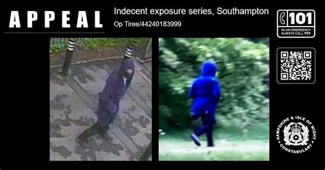 Cctv Imagery Released In Southampton Indecent Exposure Series