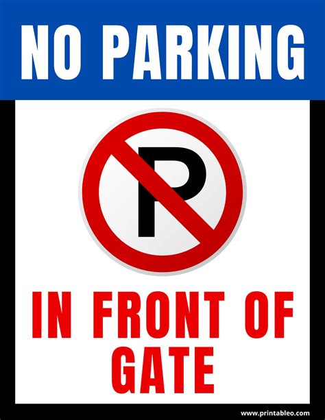 76+ No Parking Sign | Download FREE Printable PDFs